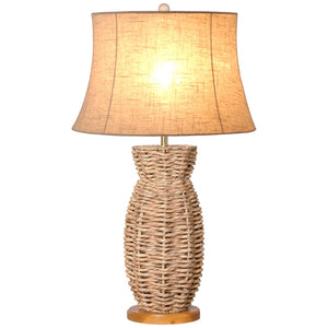 Water Hyacinth Vase Table Lamp – Clear Lacquer