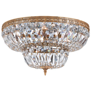 Crystorama 4 Light Clear Hand Cut Bronze Ceiling Mount