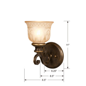 Norwalk 1 Light Bronze Umber Sconce