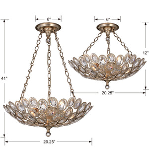 Sterling 3 Light Distressed Twilight Chandelier