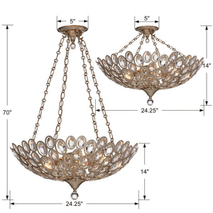 Sterling 5 Light Distressed Twilight Chandelier