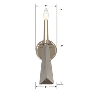 Palmer 1 Light Polished Nickel Sconce