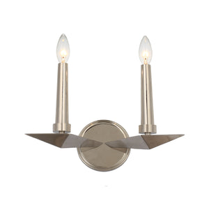 Palmer 2 Light Polished Nickel Sconce