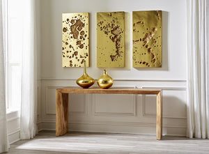 Splotch Rectangle Gold Wall Art