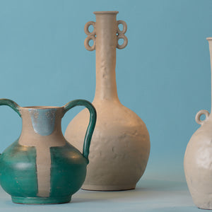 Hand Crafted Long Neck Ceramic Vase – Large