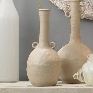 Hand Crafted Long Neck Ceramic Vase – Small