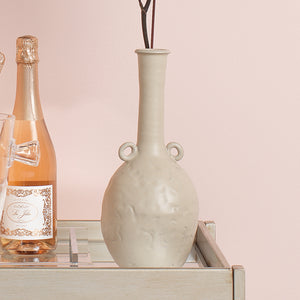 Hand Crafted Long Neck Ceramic Vase – Small
