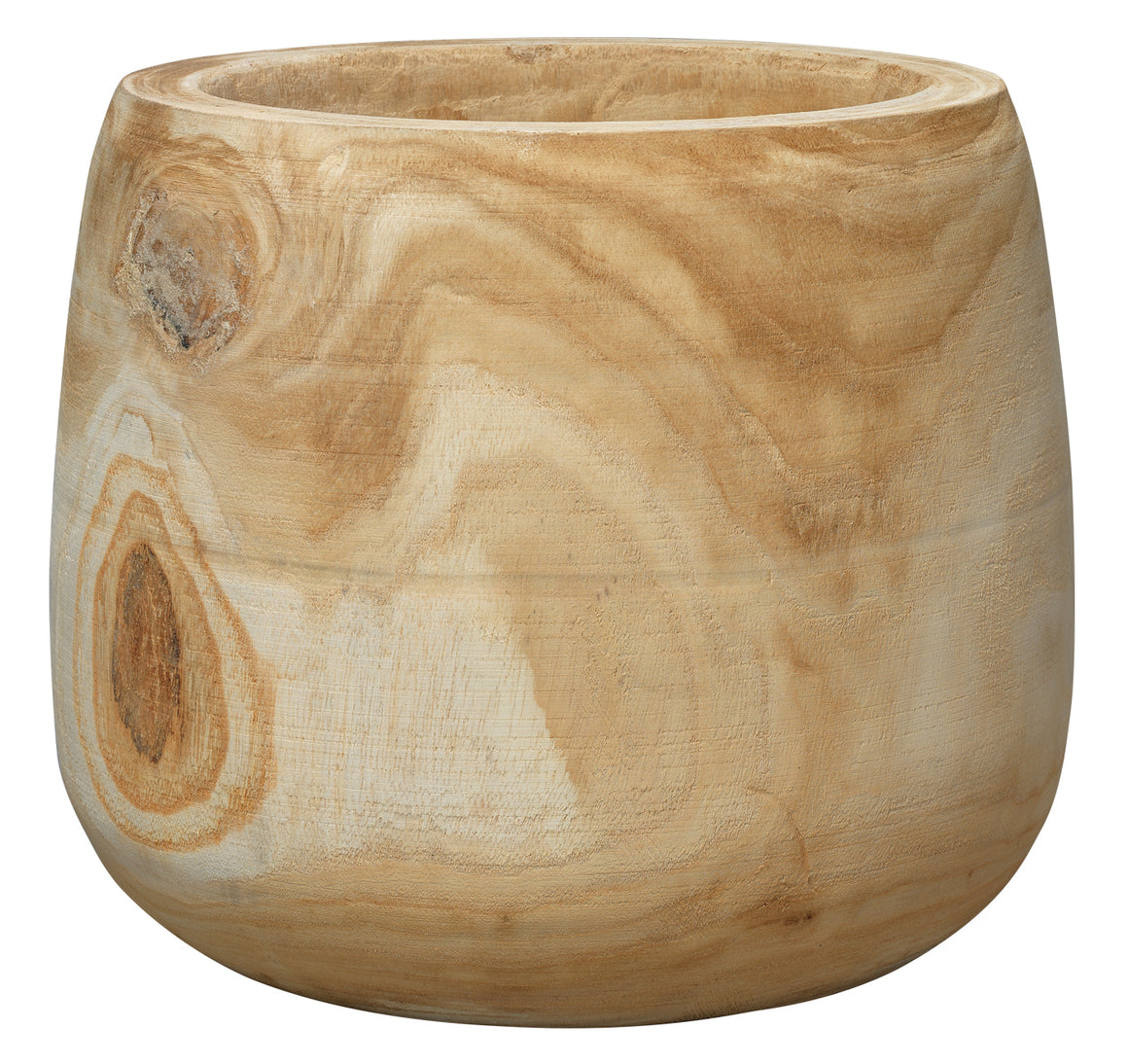 Brea Wooden Vase in Natural Wood