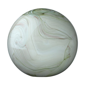 Large & Small Cosmos Hand Blown Glass Balls - Sage Green