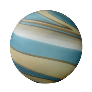 Large & Small Cosmos Hand Blown Glass Balls - Blue Striped