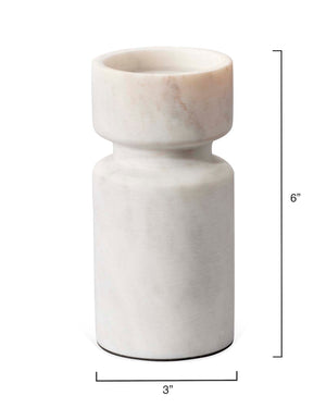 Daphne Candleholder - White Marble