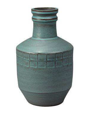 Folk Vessel in Blue Ceramic