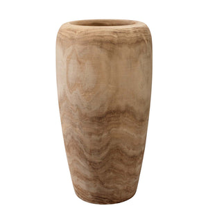 Hand Carved Wooden Vase – Small