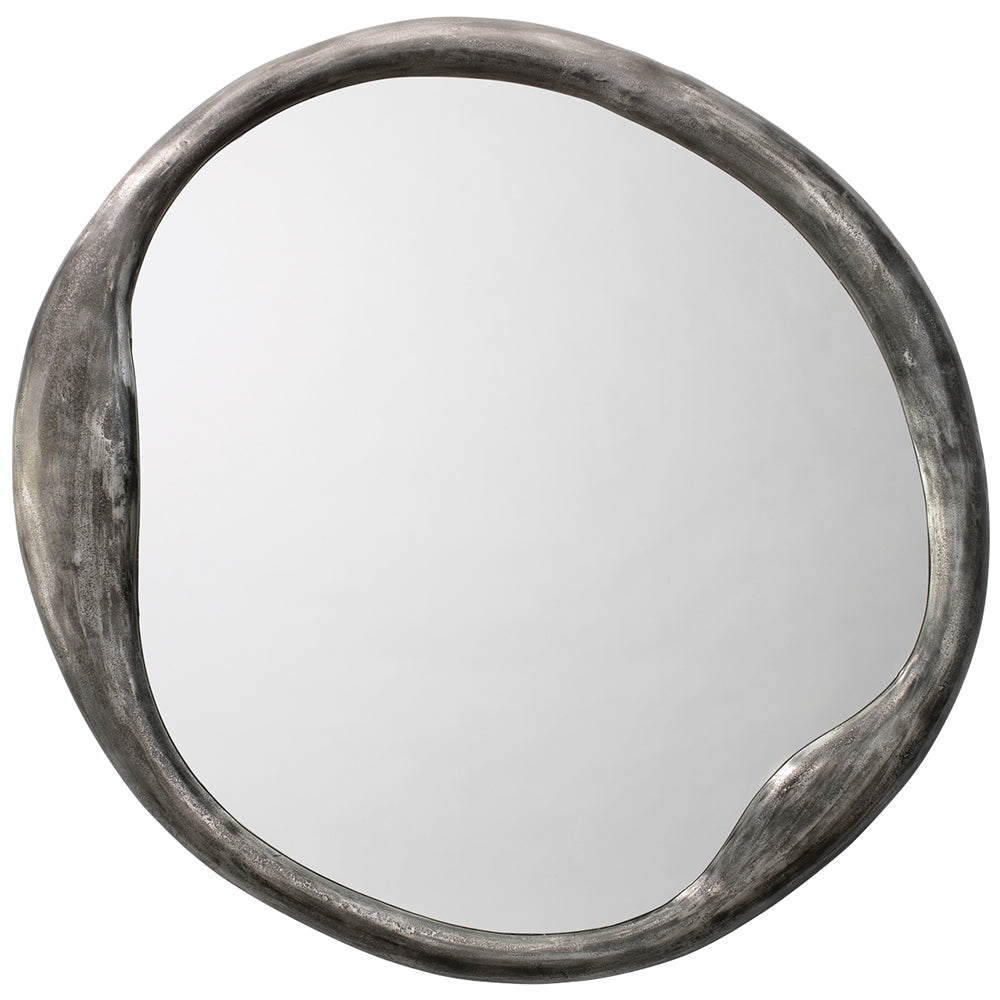 Organic Round-Shaped Mirror – Iron