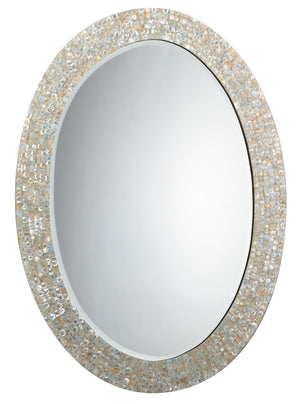 Large Oval Mirror in Mother of Pearl