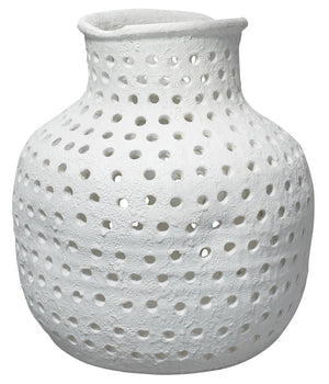 Porous Vase in Matte White
