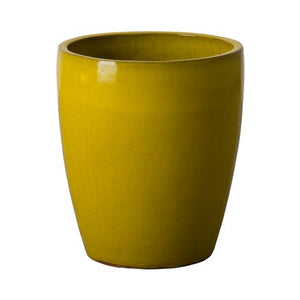 M/L Bullet Ceramic Planter - Mustard Yellow