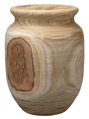 Topanga Wooden Vase in Natural Wood