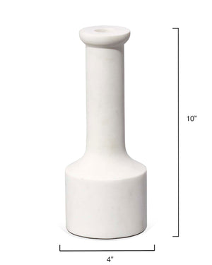 Trumpet Candlesticks (Set of 2) - White Marble