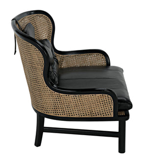 Marabu Chair, Charcoal Black with Leather