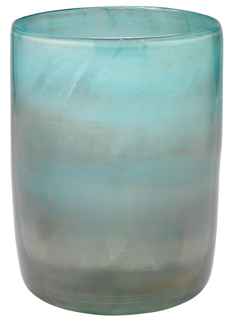 Medium Vapor Vase in Metallic Aqua