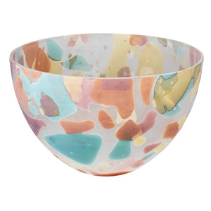 Multicolor Decorative Hand Blown Glass Bowl  – Large