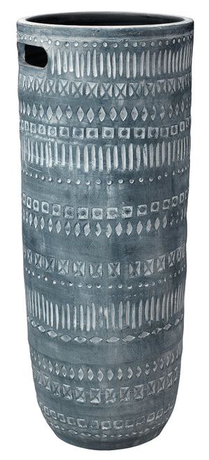 Large Zion Ceramic Vase in Grey and White