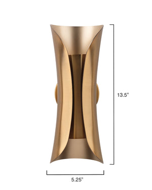 Two-Tone Double Socket Wall Sconce – Brass & Silver