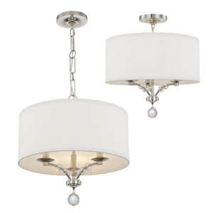 Mirage 3 Light Nickel Mini Chandelier