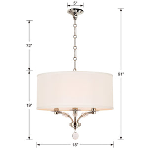 Mirage 3 Light Nickel Mini Chandelier