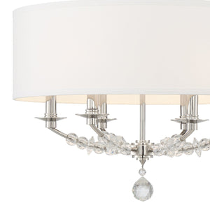Mirage 6 Light Polished Nickel Chandelier
