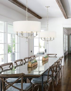 Mirage 6 Light Polished Nickel Chandelier