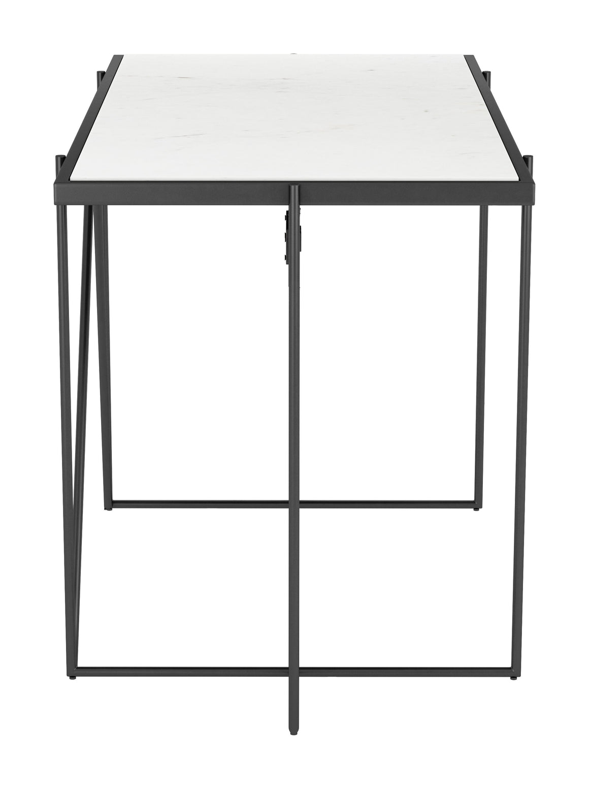 Winslett Marble Desk White & Black