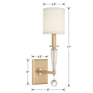 Paxton 1 Aged Brass Sconce