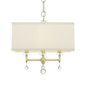 Paxton 4 Light Aged Brass Mini Chandelier