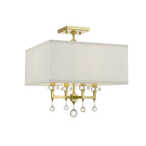 Paxton 4 Light Aged Antique Gold Ceiling Mount 8105-AG_CEILING