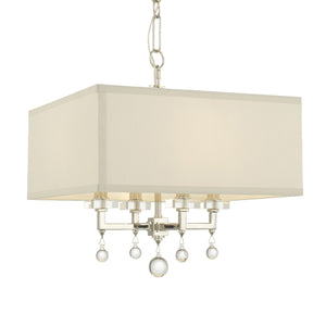 Paxton 4 Light Polished Nickel Mini Chandelier