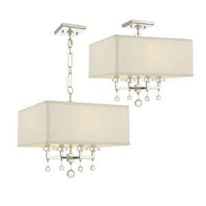 Paxton 4 Light Polished Nickel Mini Chandelier