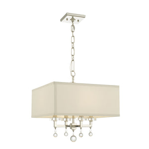 Paxton 4 Light Polished Nickel Mini Chandelier