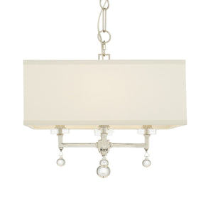 Paxton 4 Light Polished Nickel Mini Chandelier