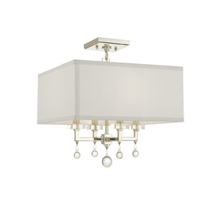 Paxton 4 Light Polished Nickel Ceiling Mount