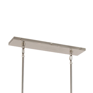 Paxton 8 Light Aged Brass Linear Chandelier