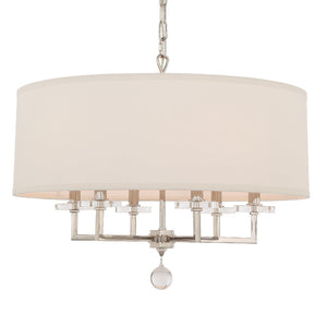 Paxton 6 Light Aged Brass Chandelier