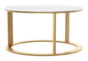Helena Marble Coffee Table White & Gold