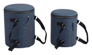 Candice Ottoman Storage Set Blue