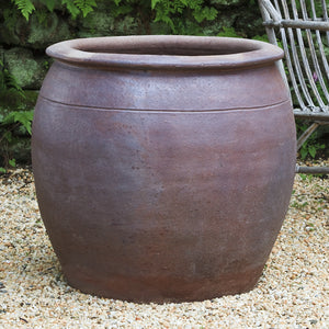 Large Terra Cotta Planter - Rust Patina