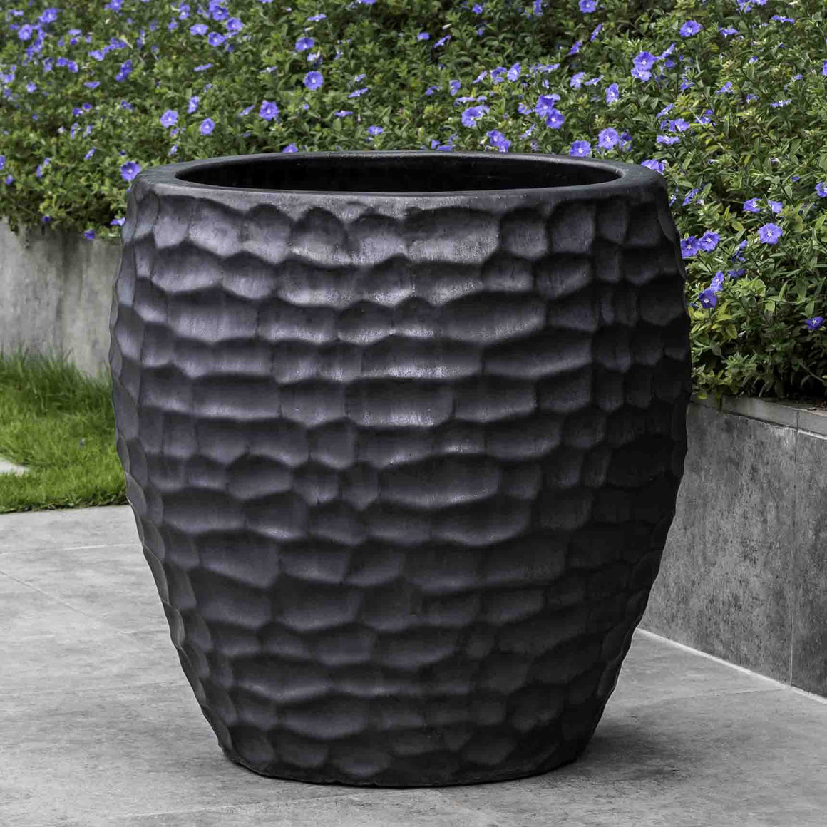 Kowloon Graphite Glazed Terra Cotta Planter - Set of 2