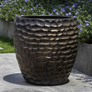 Kowloon Bronze Glazed Terra Cotta Planter - Set of 2