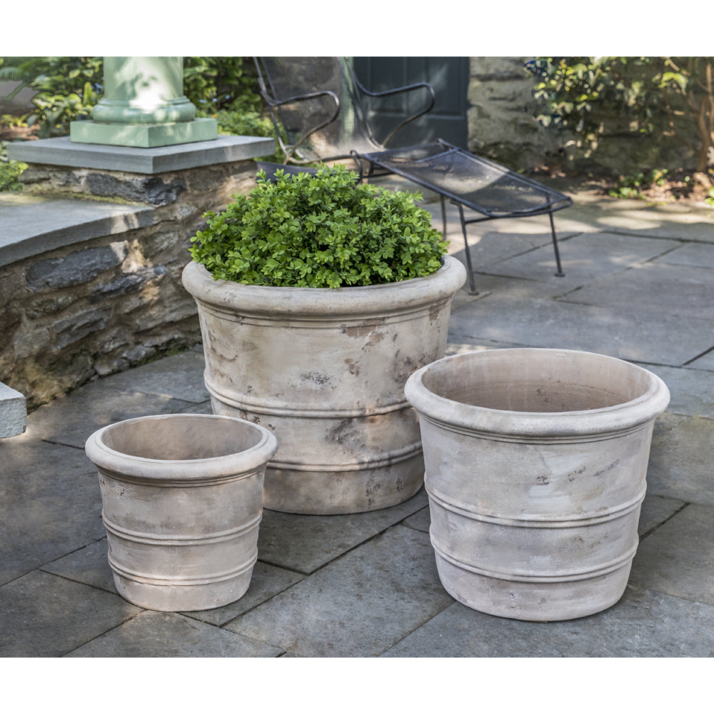 set of 3 outdoor plant pots Antico Terra Cotta Classic Orangerie Planters - Set of 3