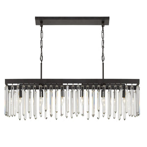 Hollis 6 Light Forged Bronze Chandelier